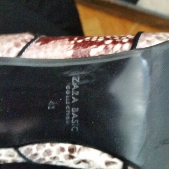 COPY - NEW Zara Womens 10-10.5 Snakeskin High Heel Shoes - Picture 6 of 6